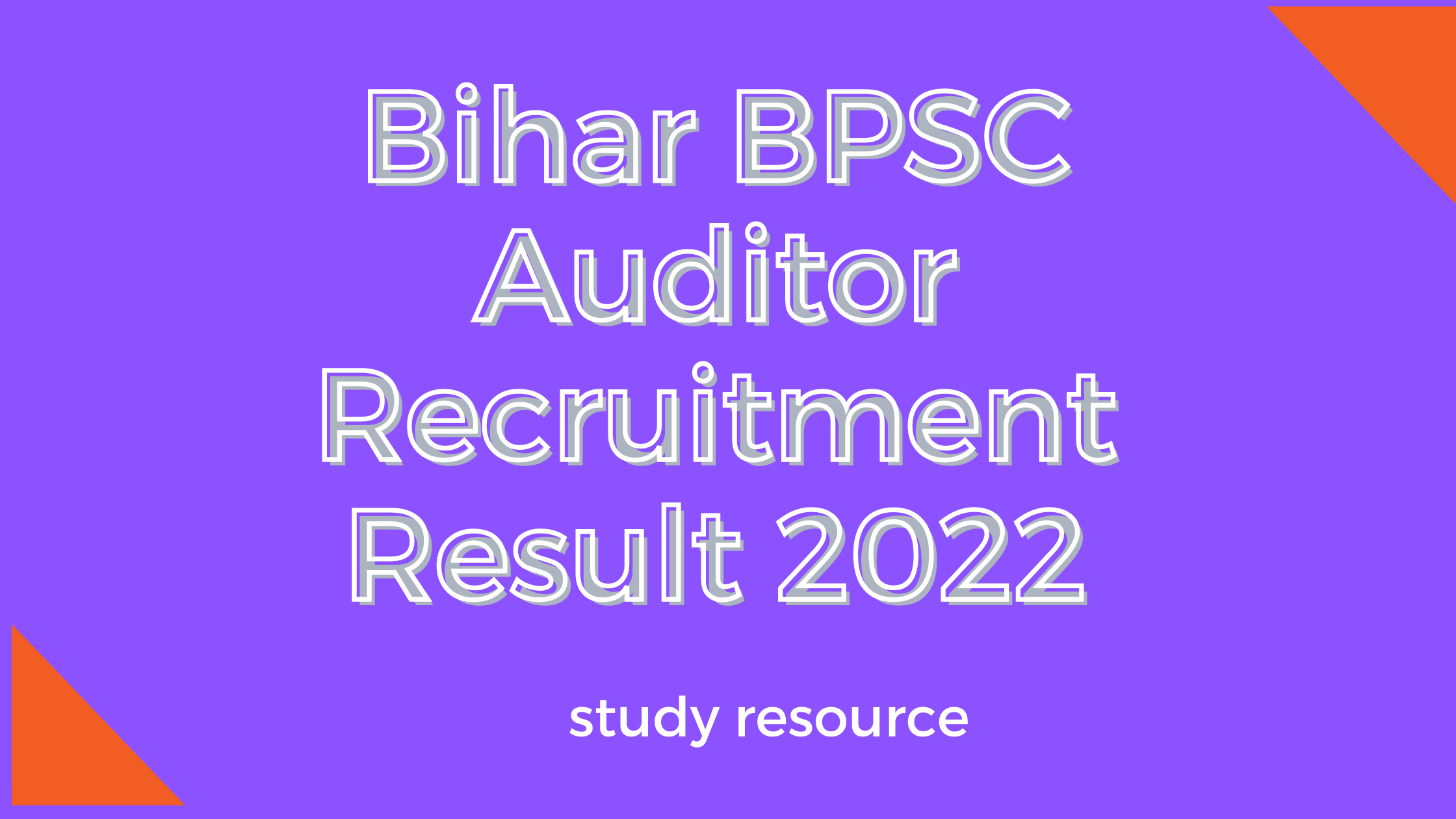 Bihar BPSC Auditor Recruitment Result 2022