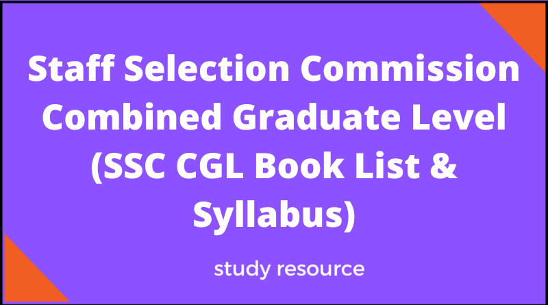 SSC CGL Book List & Syllabus (2)