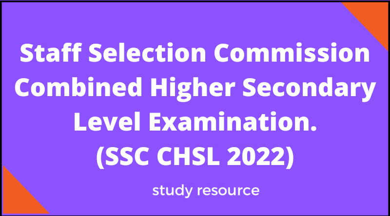 SSC CHSL 2022