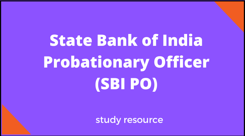 State Bank of India Probationary Officer