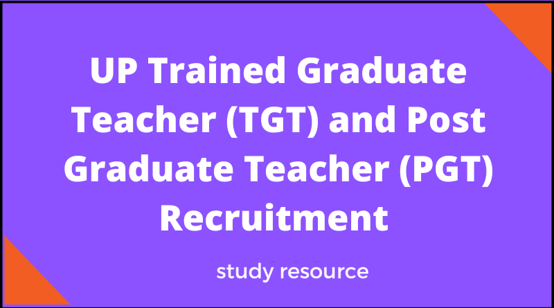 up tgt pgt recruitment