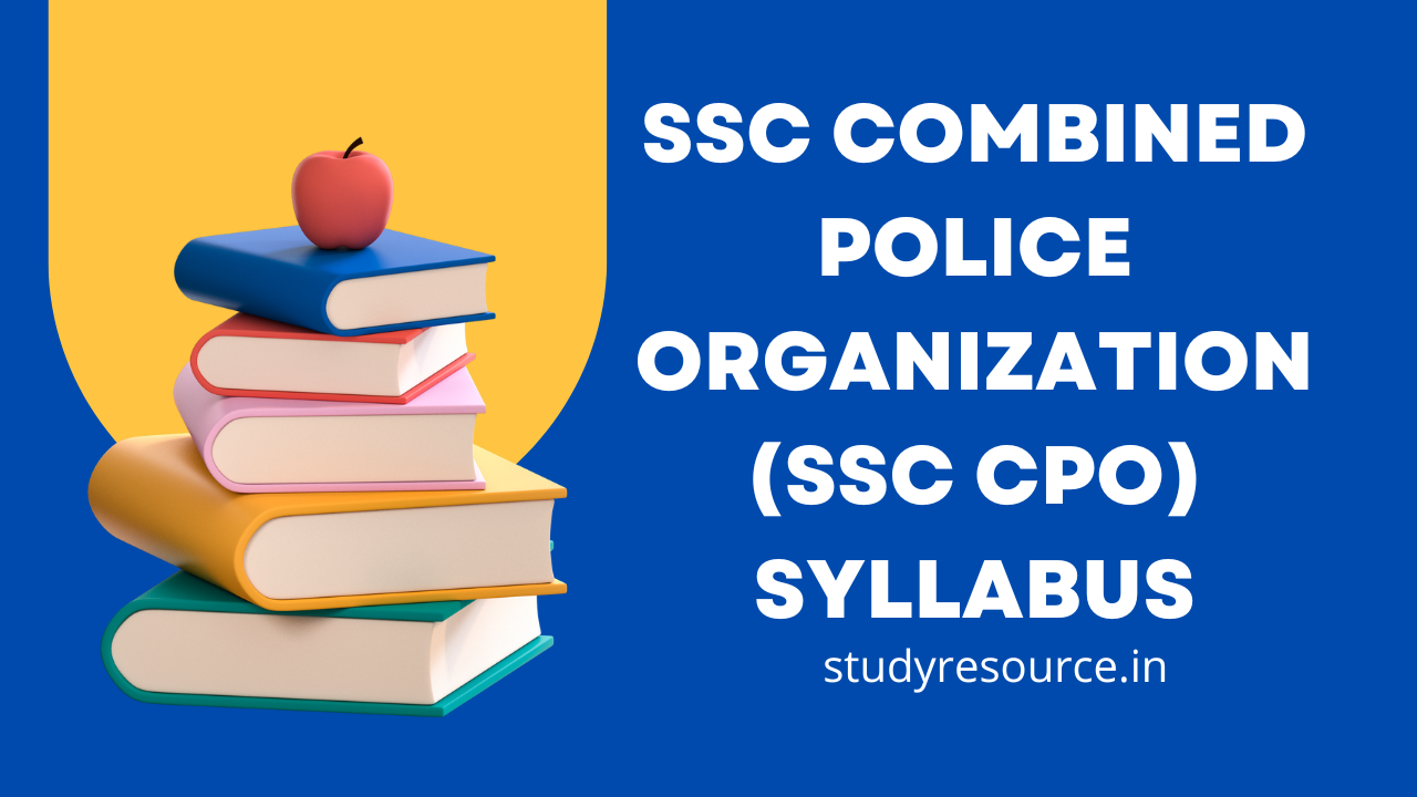 SSC CPO Syllabus