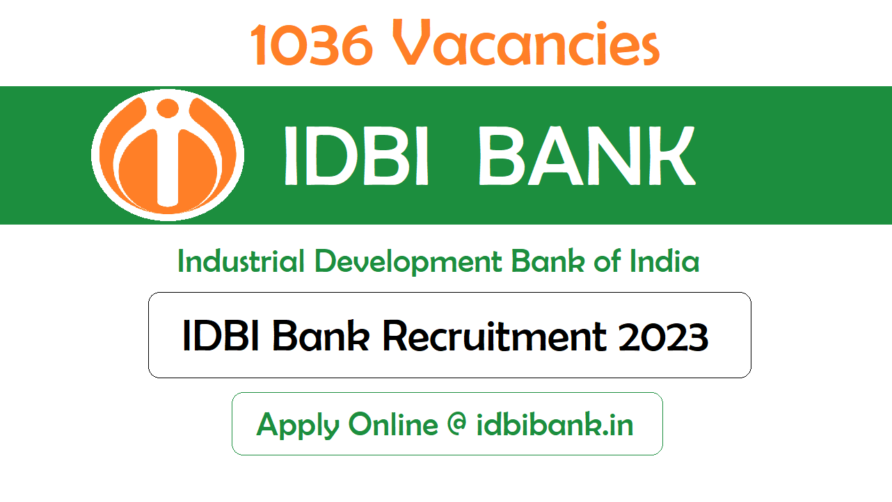 IDBI Executive Jobs 2023 - Apply Online for 1036 Posts